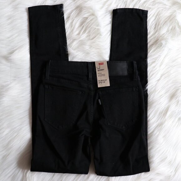NWT Levis Jeans Black Skinny Size 24 - Picture 5 of 6
